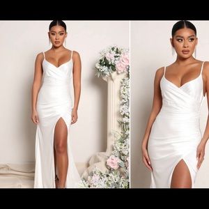 White king silk dress